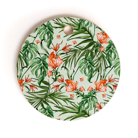 Marta Barragan Camarasa Exotic flower nature 027 Cutting Board Round