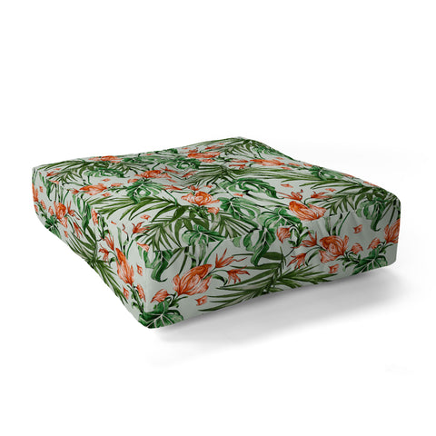 Marta Barragan Camarasa Exotic flower nature 027 Floor Pillow Square