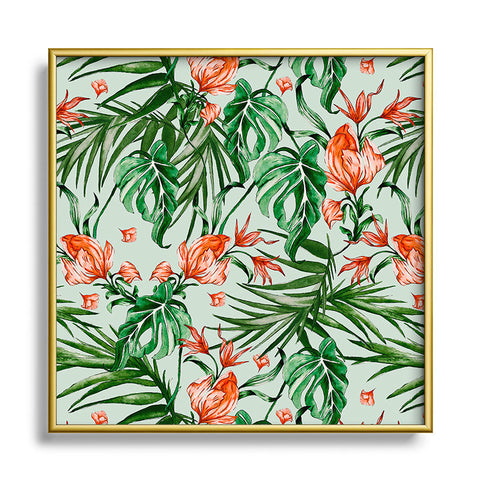 Marta Barragan Camarasa Exotic flower nature 027 Square Metal Framed Art Print