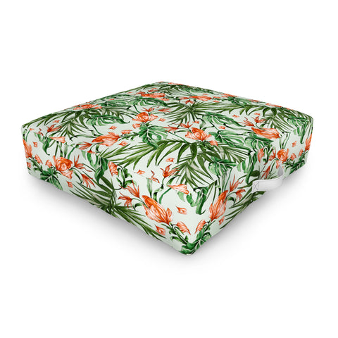 Marta Barragan Camarasa Exotic flower nature 027 Outdoor Floor Cushion