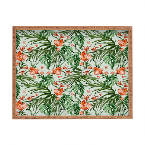 Marta Barragan Camarasa Exotic flower nature 027 Rectangular Tray