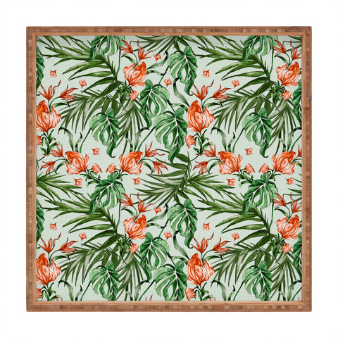 Marta Barragan Camarasa Exotic flower nature 027 Square Tray