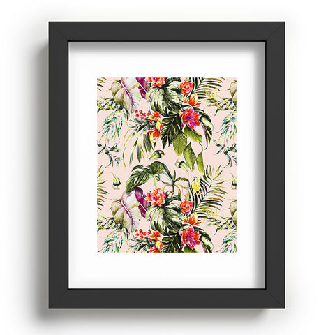 Marta Barragan Camarasa Exotic jungle bouquet Recessed Framing Rectangle