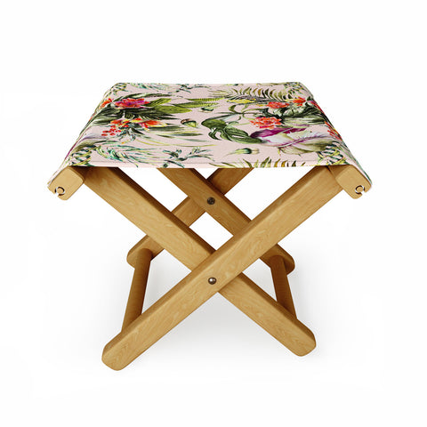 Marta Barragan Camarasa Exotic jungle bouquet Folding Stool