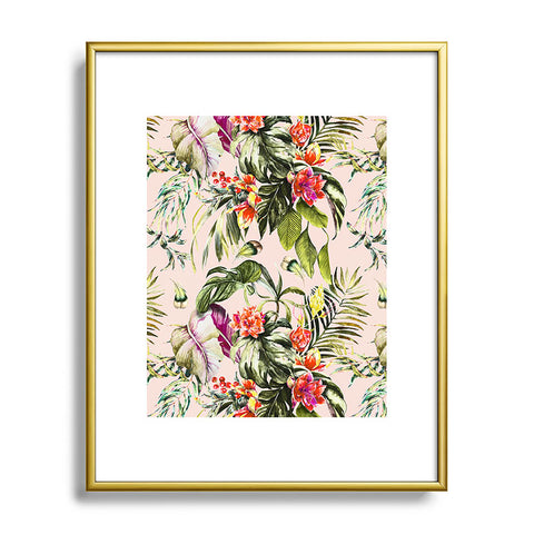Marta Barragan Camarasa Exotic jungle bouquet Metal Framed Art Print