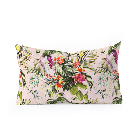 Marta Barragan Camarasa Exotic jungle bouquet Oblong Throw Pillow