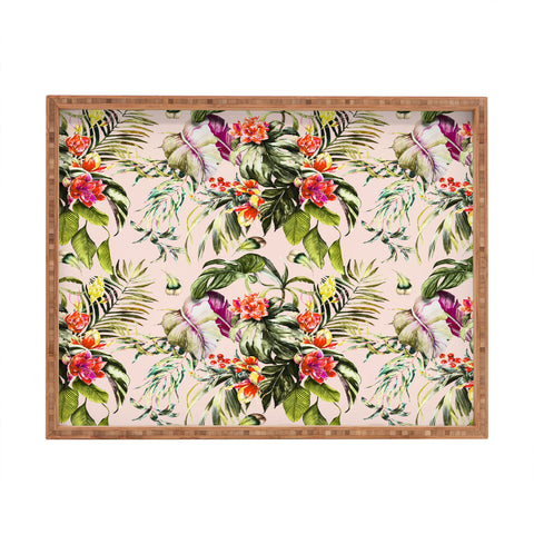 Marta Barragan Camarasa Exotic jungle bouquet Rectangular Tray