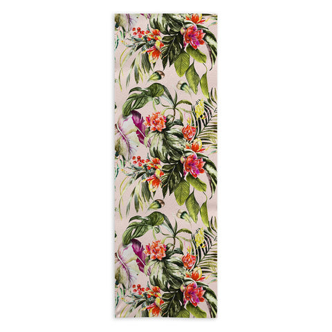 Marta Barragan Camarasa Exotic jungle bouquet Yoga Towel