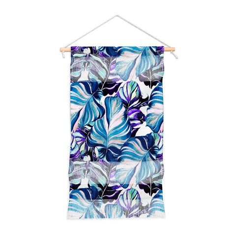 Marta Barragan Camarasa Exotic leaf pattern purple and blue Wall Hanging Portrait