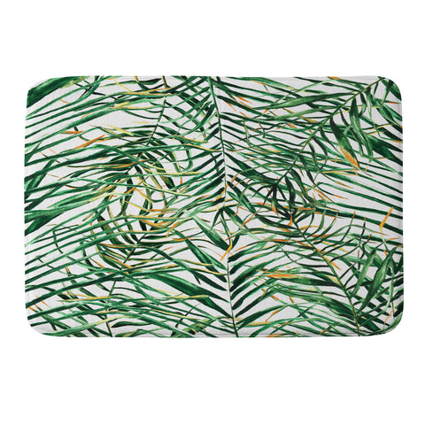 Marta Barragan Camarasa Exotic Leaves Memory Foam Bath Mat