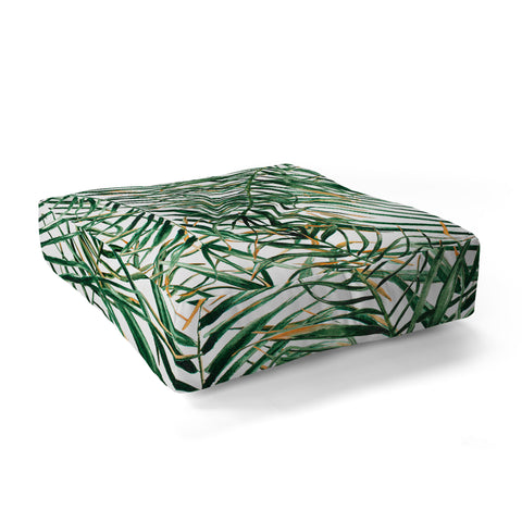 Marta Barragan Camarasa Exotic Leaves Floor Pillow Square