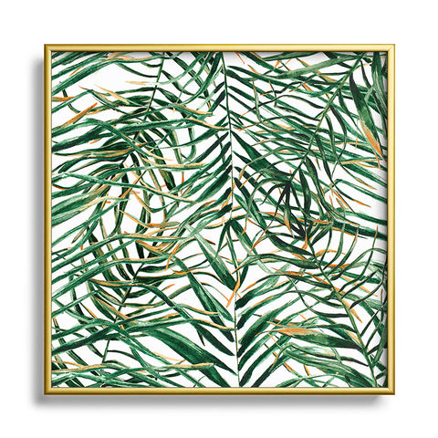 Marta Barragan Camarasa Exotic Leaves Square Metal Framed Art Print