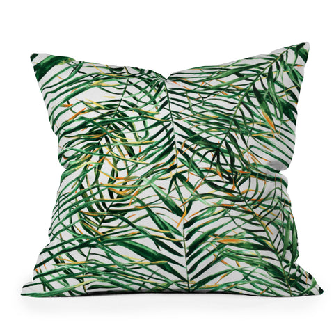 Marta Barragan Camarasa Exotic Leaves Throw Pillow