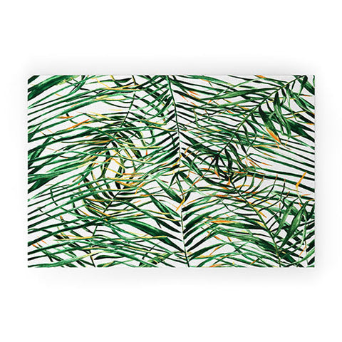 Marta Barragan Camarasa Exotic Leaves Welcome Mat