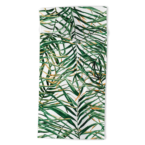 Marta Barragan Camarasa Exotic Leaves Beach Towel