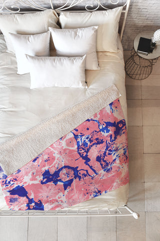 Marta Barragan Camarasa Exotic Marble II Fleece Throw Blanket