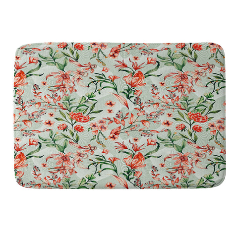 Marta Barragan Camarasa Exotic tropical bloom 027 Memory Foam Bath Mat