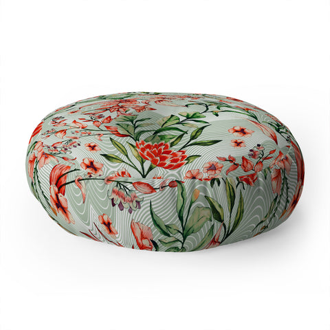 Marta Barragan Camarasa Exotic tropical bloom 027 Floor Pillow Round