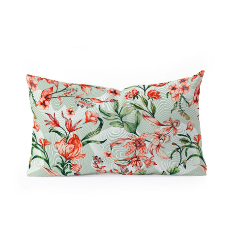 Marta Barragan Camarasa Exotic tropical bloom 027 Oblong Throw Pillow