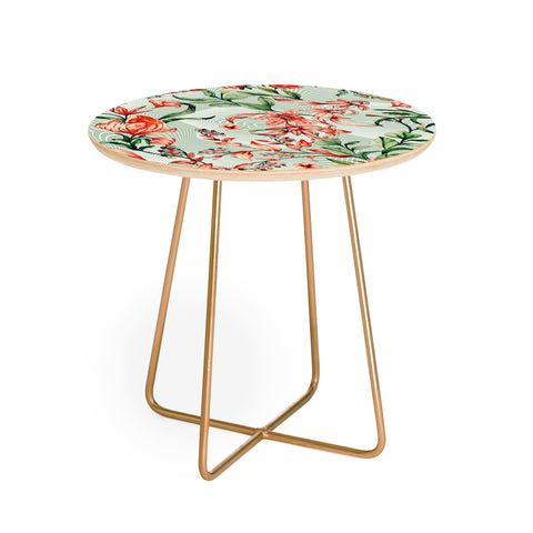 Marta Barragan Camarasa Exotic tropical bloom 027 Round Side Table