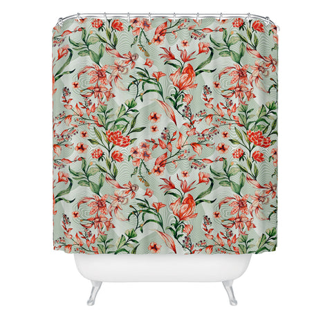 Marta Barragan Camarasa Exotic tropical bloom 027 Shower Curtain