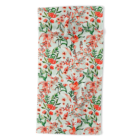 Marta Barragan Camarasa Exotic tropical bloom 027 Beach Towel