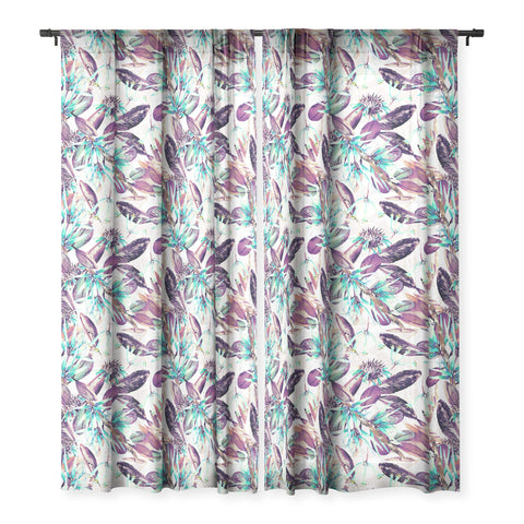 Marta Barragan Camarasa Exotic winter botany Sheer Window Curtain