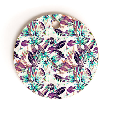 Marta Barragan Camarasa Exotic winter botany Cutting Board Round