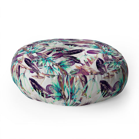 Marta Barragan Camarasa Exotic winter botany Floor Pillow Round