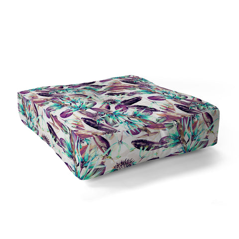 Marta Barragan Camarasa Exotic winter botany Floor Pillow Square