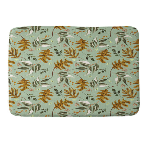 Marta Barragan Camarasa Fall of fall leaves Memory Foam Bath Mat