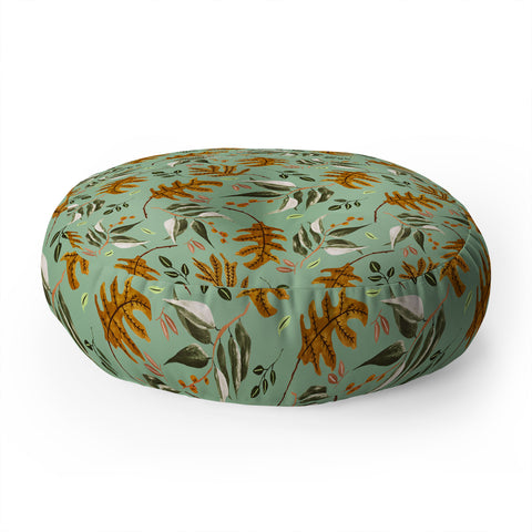 Marta Barragan Camarasa Fall of fall leaves Floor Pillow Round