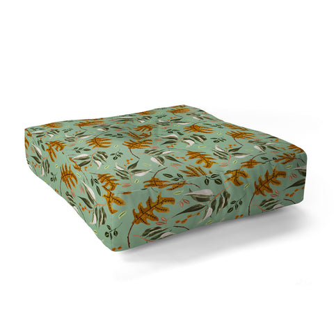 Marta Barragan Camarasa Fall of fall leaves Floor Pillow Square