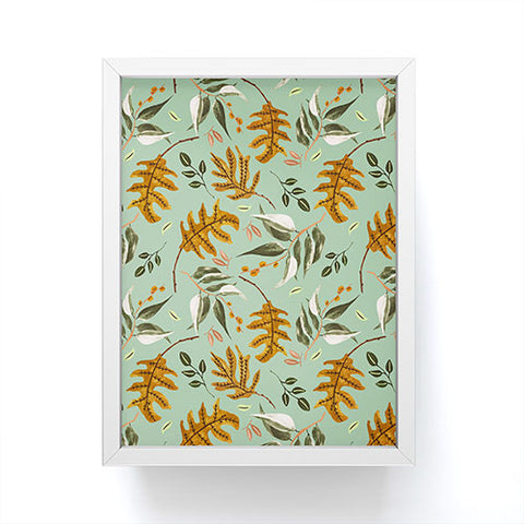 Marta Barragan Camarasa Fall of fall leaves Framed Mini Art Print