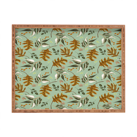 Marta Barragan Camarasa Fall of fall leaves Rectangular Tray