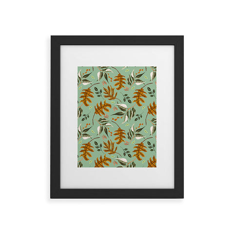 Marta Barragan Camarasa Fall of fall leaves Framed Art Print