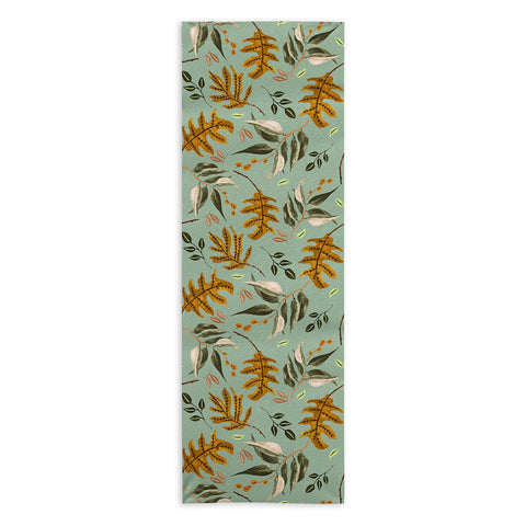 Marta Barragan Camarasa Fall of fall leaves Yoga Towel