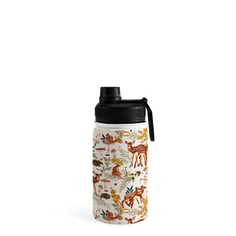 Marta Barragan Camarasa Fawns in the autumn forest Water Bottle