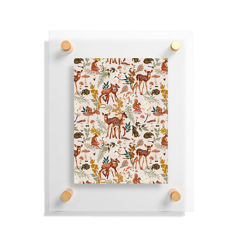 Marta Barragan Camarasa Fawns in the autumn forest Floating Acrylic Print