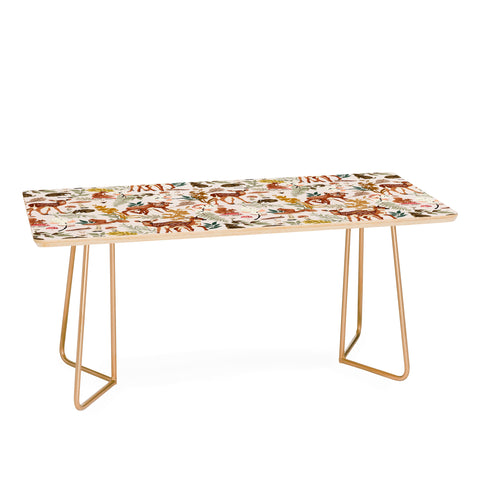 Marta Barragan Camarasa Fawns in the autumn forest Coffee Table