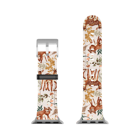 Marta Barragan Camarasa Fawns in the autumn forest Apple Watch Band