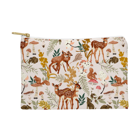 Marta Barragan Camarasa Fawns in the autumn forest Pouch