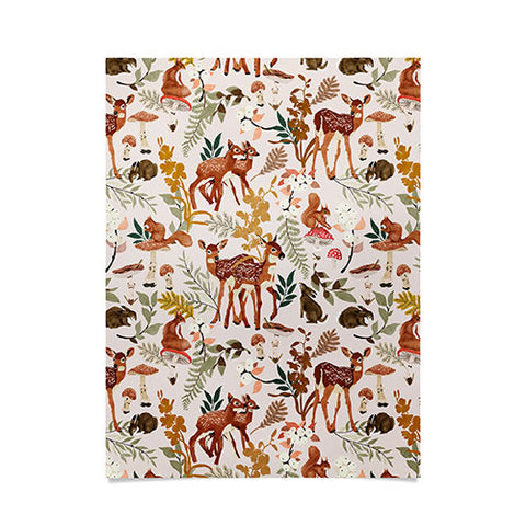 Marta Barragan Camarasa Fawns in the autumn forest Poster