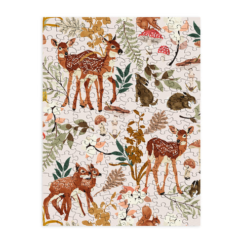Marta Barragan Camarasa Fawns in the autumn forest Puzzle