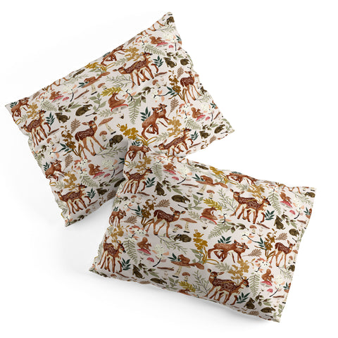 Marta Barragan Camarasa Fawns in the autumn forest Pillow Shams