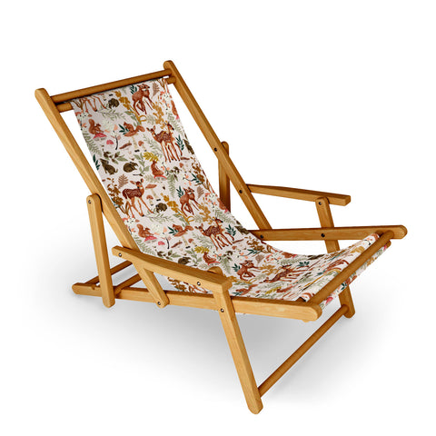 Marta Barragan Camarasa Fawns in the autumn forest Sling Chair