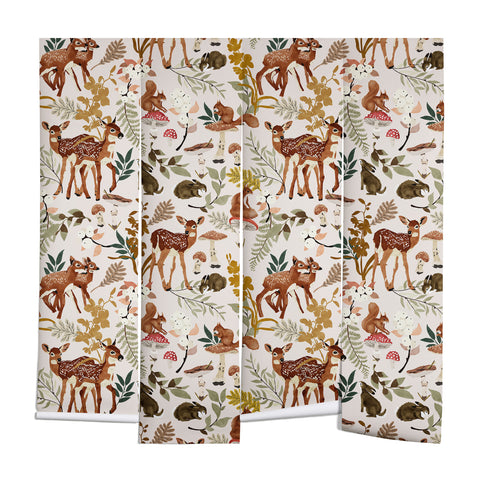 Marta Barragan Camarasa Fawns in the autumn forest Wall Mural