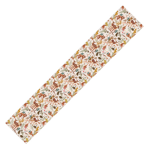 Marta Barragan Camarasa Fawns in the autumn forest Table Runner