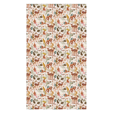 Marta Barragan Camarasa Fawns in the autumn forest Tablecloth