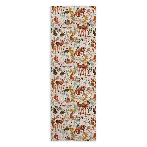 Marta Barragan Camarasa Fawns in the autumn forest Yoga Towel